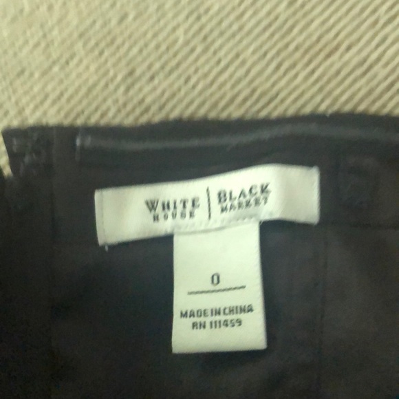 WHBM black embroidered bustier strapless top Sz 0 - Picture 5 of 6